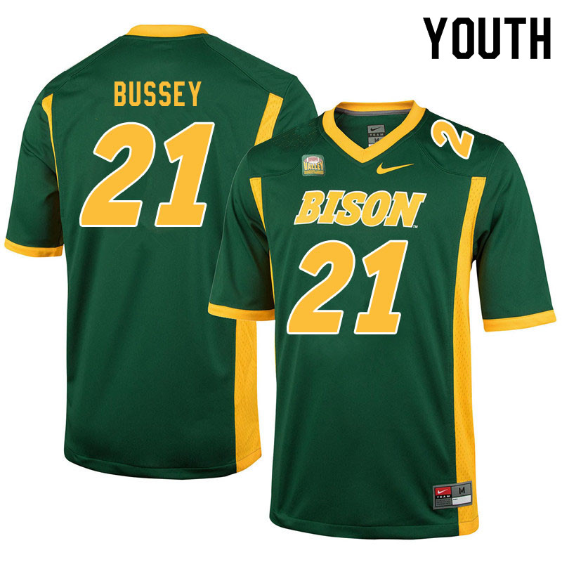 Youth #21 Jalen Bussey North Dakota State Bison College Football Jerseys Sale-Green
